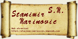 Stanimir Marinović vizit kartica